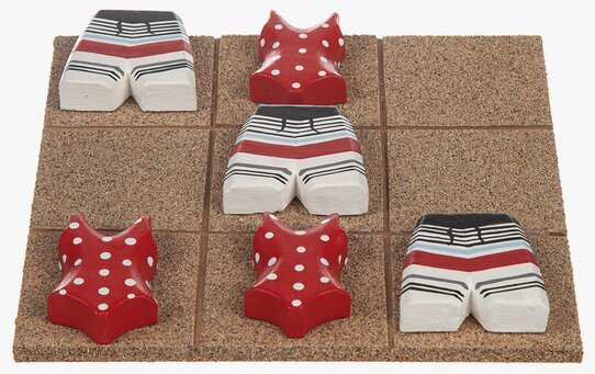 Bild av färgglatt och unikt marint tre i rad-spel