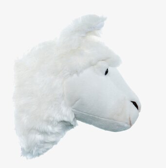 Bild av ett stilfullt och realistiskt lama djurhuvud