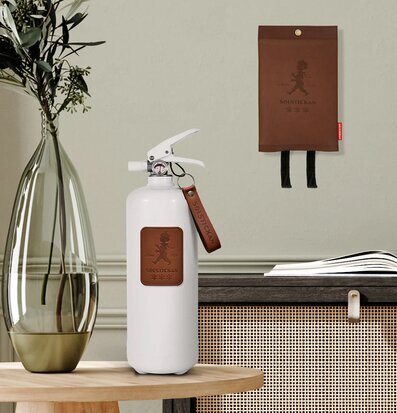 Foto av stilren inredning med brandsäkerhetsdetaljer