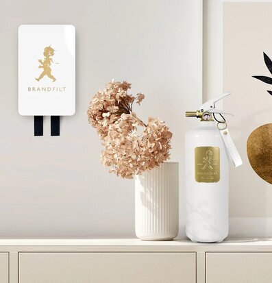 Bild av stilren heminredning med säkerhetsprodukter