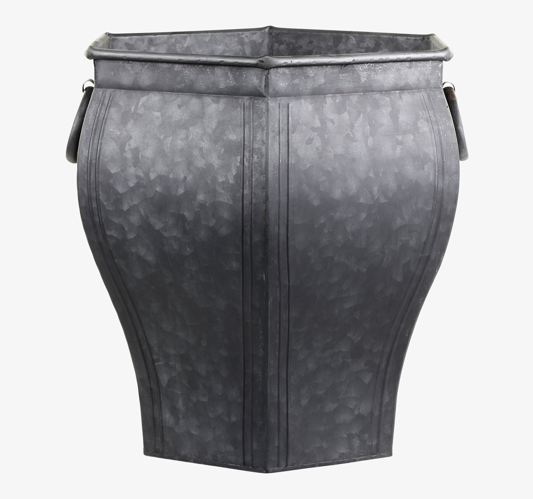 Kruka Med Handtag Antik Zink från Chic Antique, mörkgrå zink