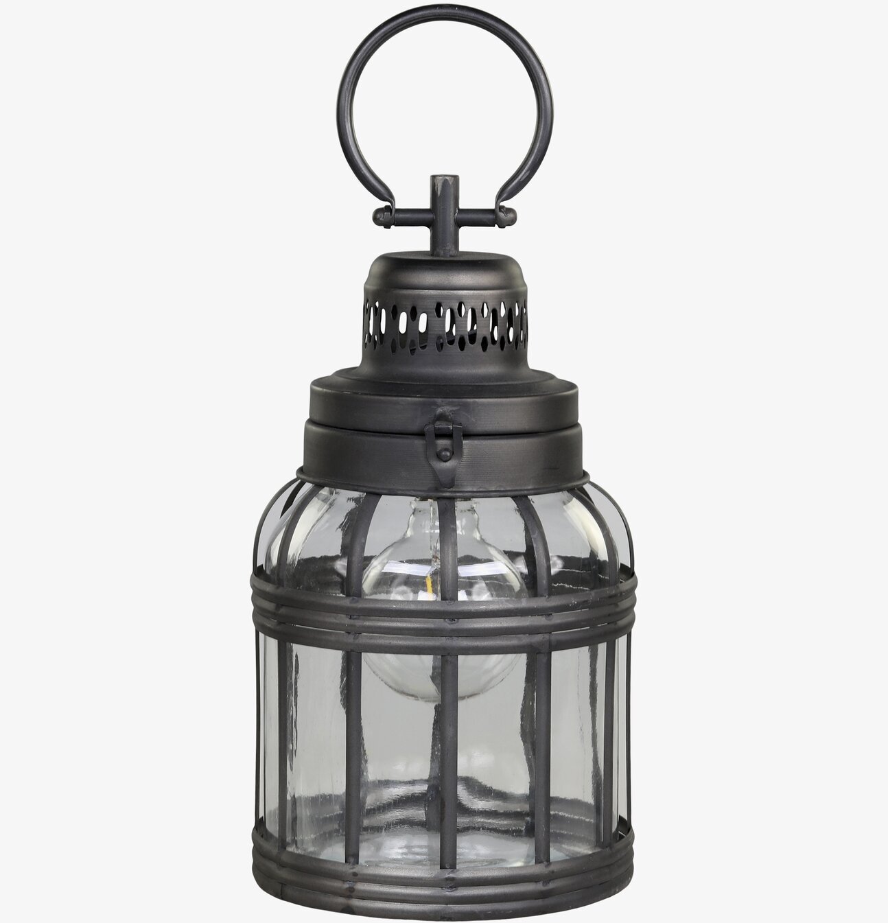 Fransk Stall-Lanterna Antiksvart H39.5cm från Chic Antique