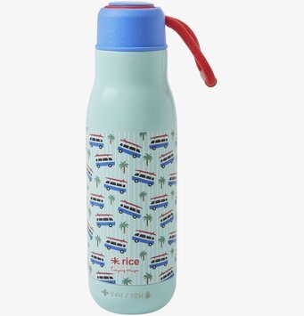 Bild av färgglad termoflaska med tropiskt mönster