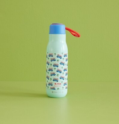 Bild av livfull termoflaska med bilmotiv