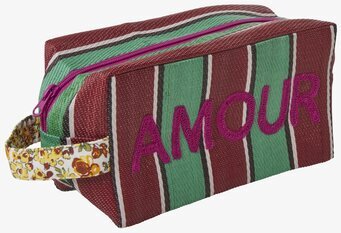 Bild av färgstark necessär med unikt mönster