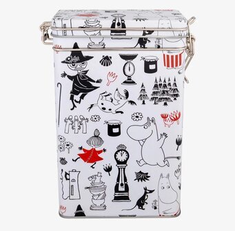 Bild av charmig och lekfull kaffeburk med Muminmotiv