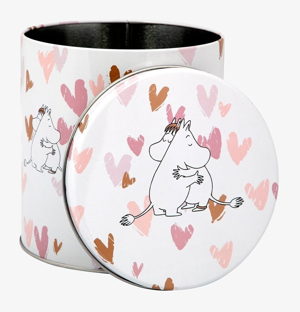 Plåtburk Mumin Kärlek från Moomin by Martinex med hjärtan