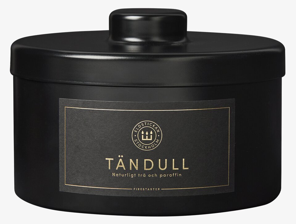 Tändull - Eldstickan burk med logotypen Eldstickan