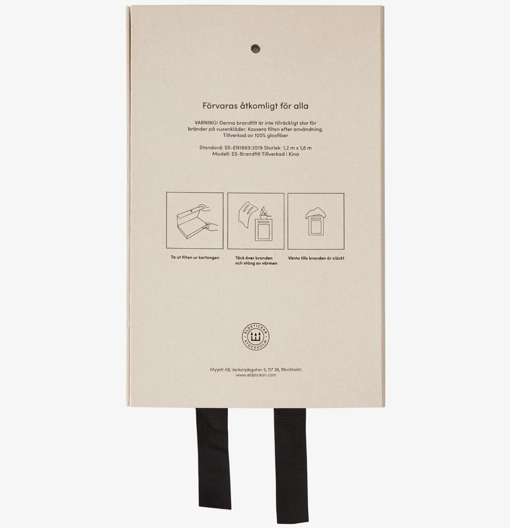 Brandfilt Eldstickan Beige från Eldstickan i förpackning