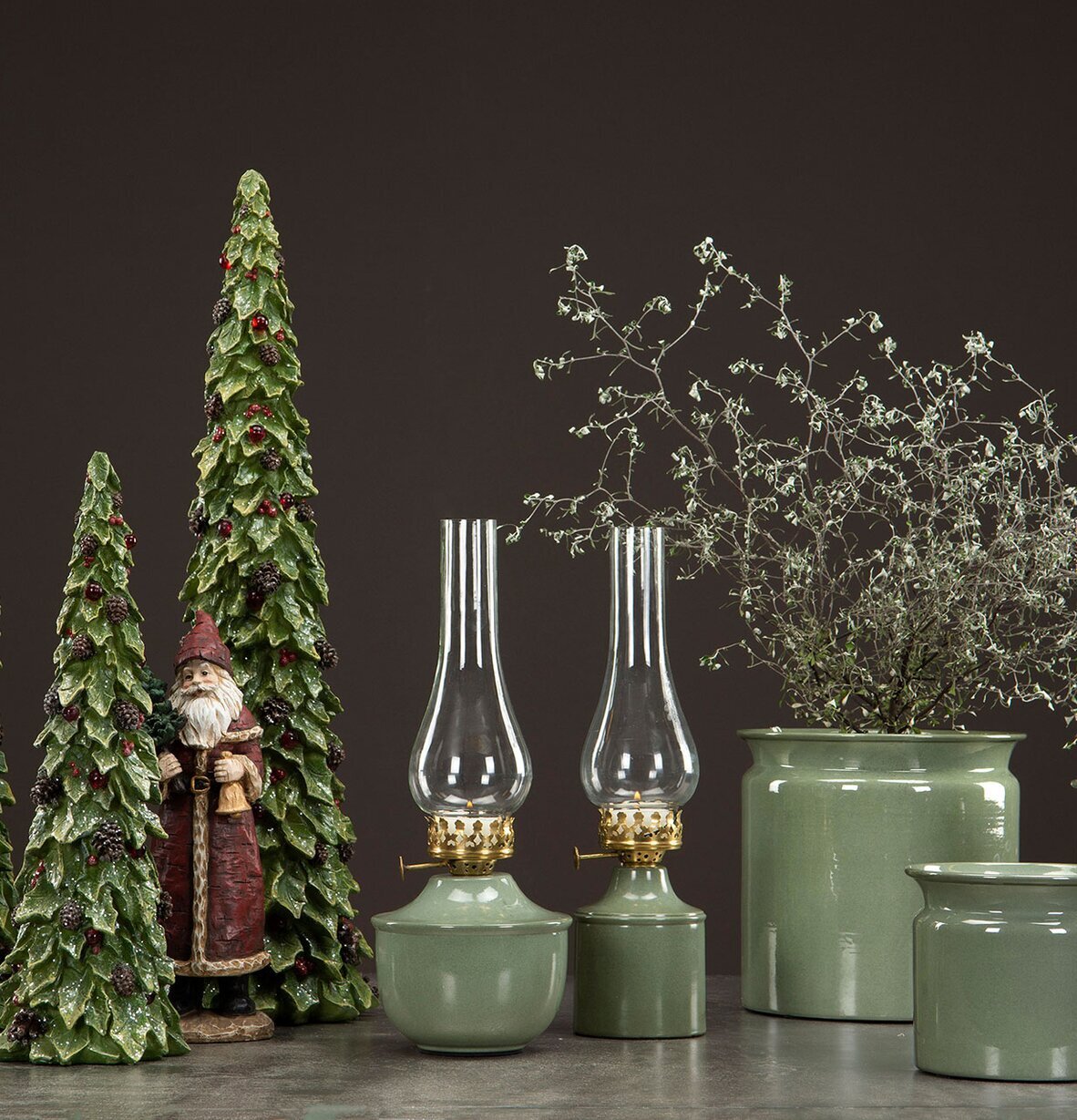 Ljuslykta Värmeljus Iris Emalj Grön från A Lot Decoration