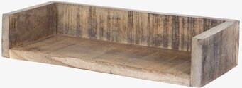 Bild av rustik hylla i antikt trä med unik design