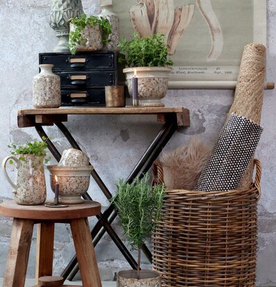 Bild av rustikt stilleben med vintage och naturinslag