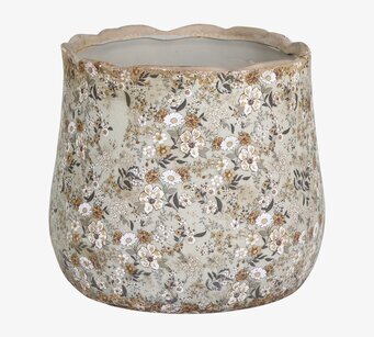 Bild av dekorativ kruka med vintage blommönster