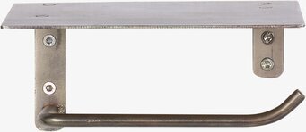 Bild av toalettpappershållare i mässing och silver