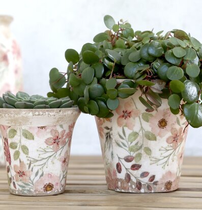 Bild av blomstervaser med naturlig och tidlös stil