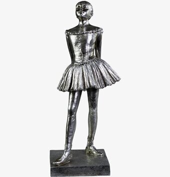 Bild av elegant balettskulptur med metallisk lyster