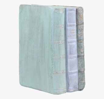 Bild av antika bokformade dekorationer i mintgrönt