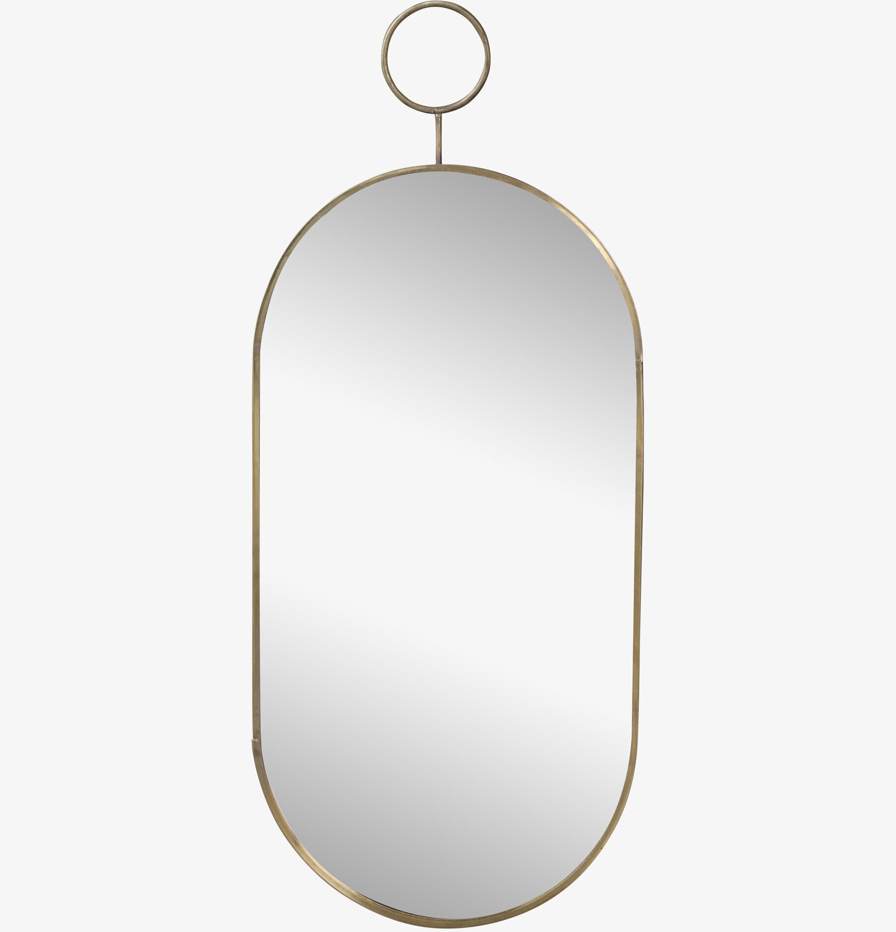 Spegel Antik Mässing Liten från Chic Antique med oval ram