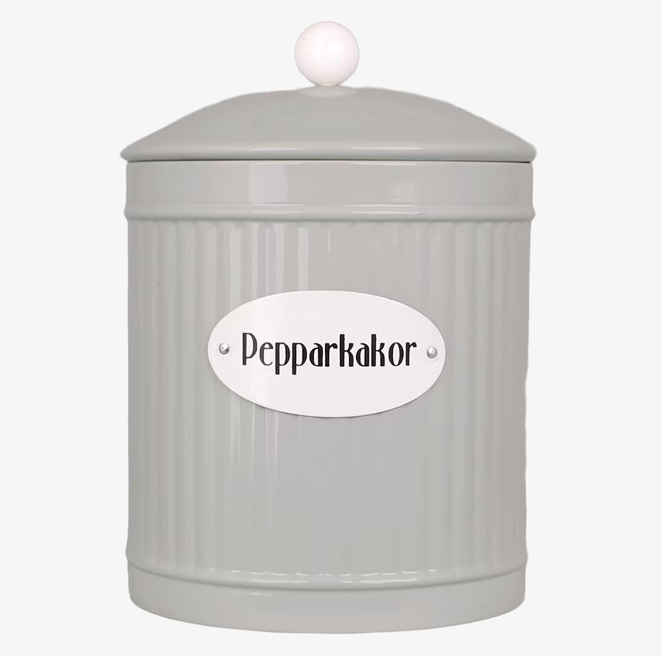 Plåtburk Hugo Pepparkakor Beige från Strömshaga i plåt