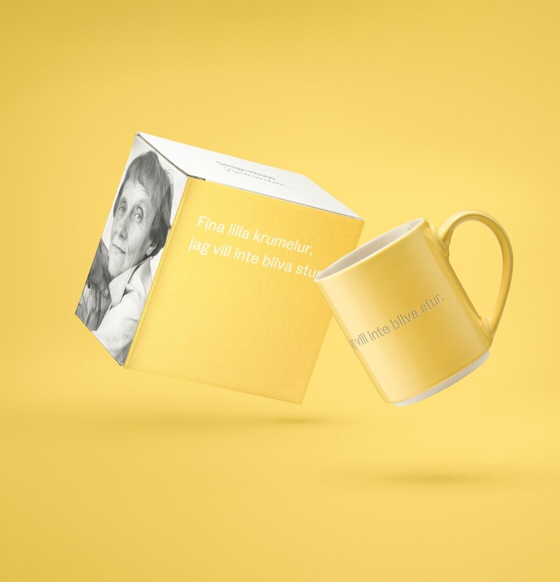 Mugg Astrid Lindgren - Fina lilla krumelur, jag vill inte bliva stur. från Design House Stockholm