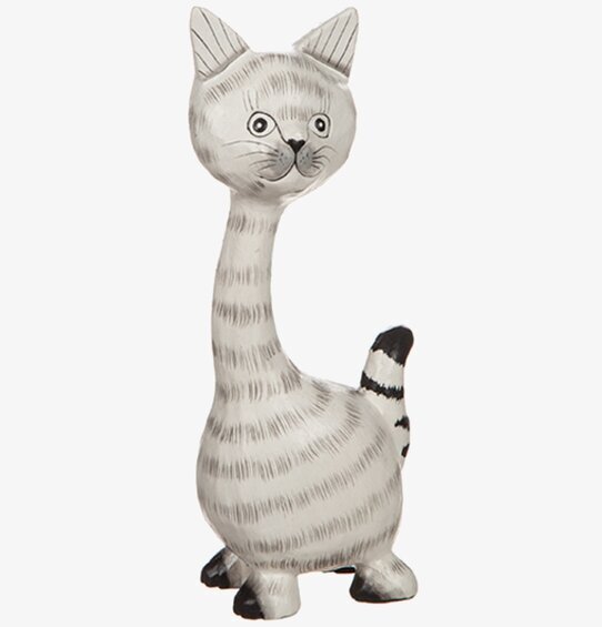 Trädekoration Katt från Different Design med randigt mönster