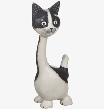 Foto av unik trädekoration: stiliserad kattdesign