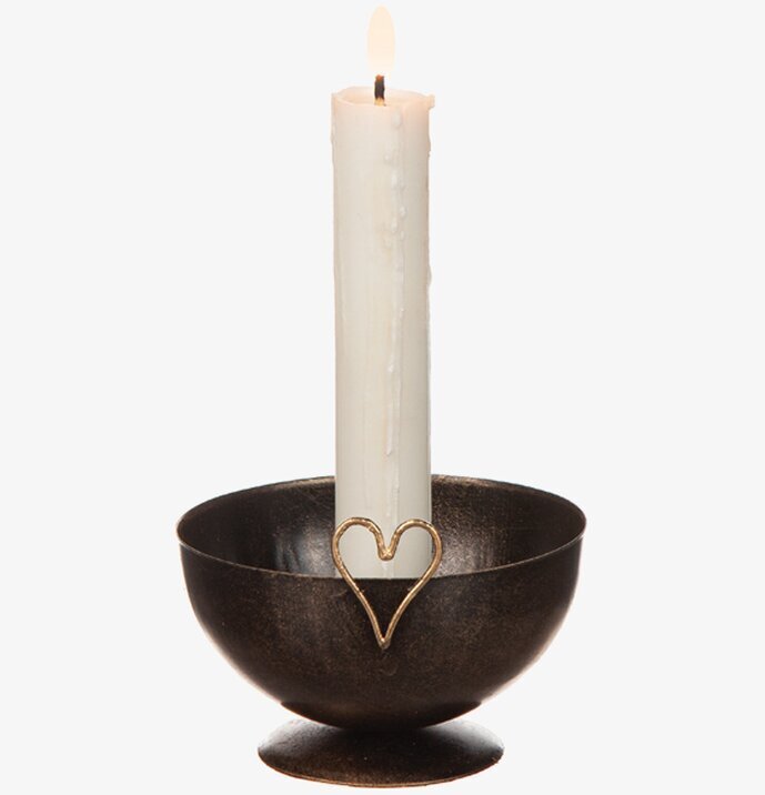 Ljusstake Hamrad Plåt Hjärta från Different Design