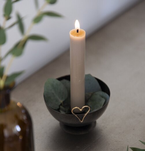 Ljusstake Hamrad Plåt Hjärta från Different Design