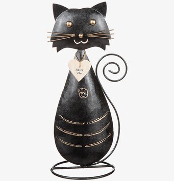 Bild av konstnärlig kattdekoration med hjärthänge