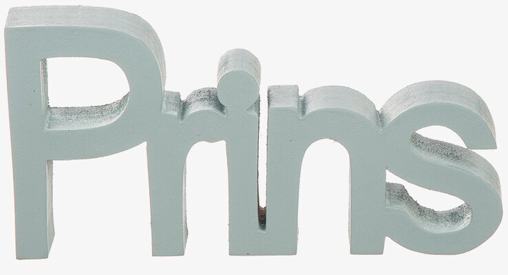 Dekoration Stående Prins från Different Design i ljusblå trä