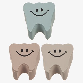 Bild av lekfulla tandformade lådor för mjölktänder