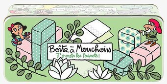 Bild av lekfull och illustrativ rektangulär plåtburk