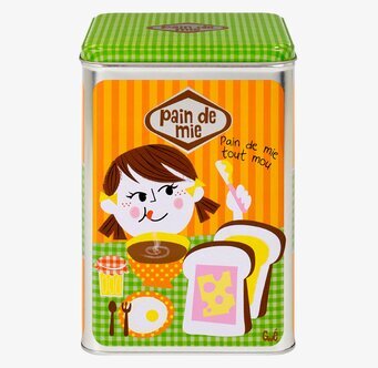 Bild av färgglad plåtburk med retroinspirerad design