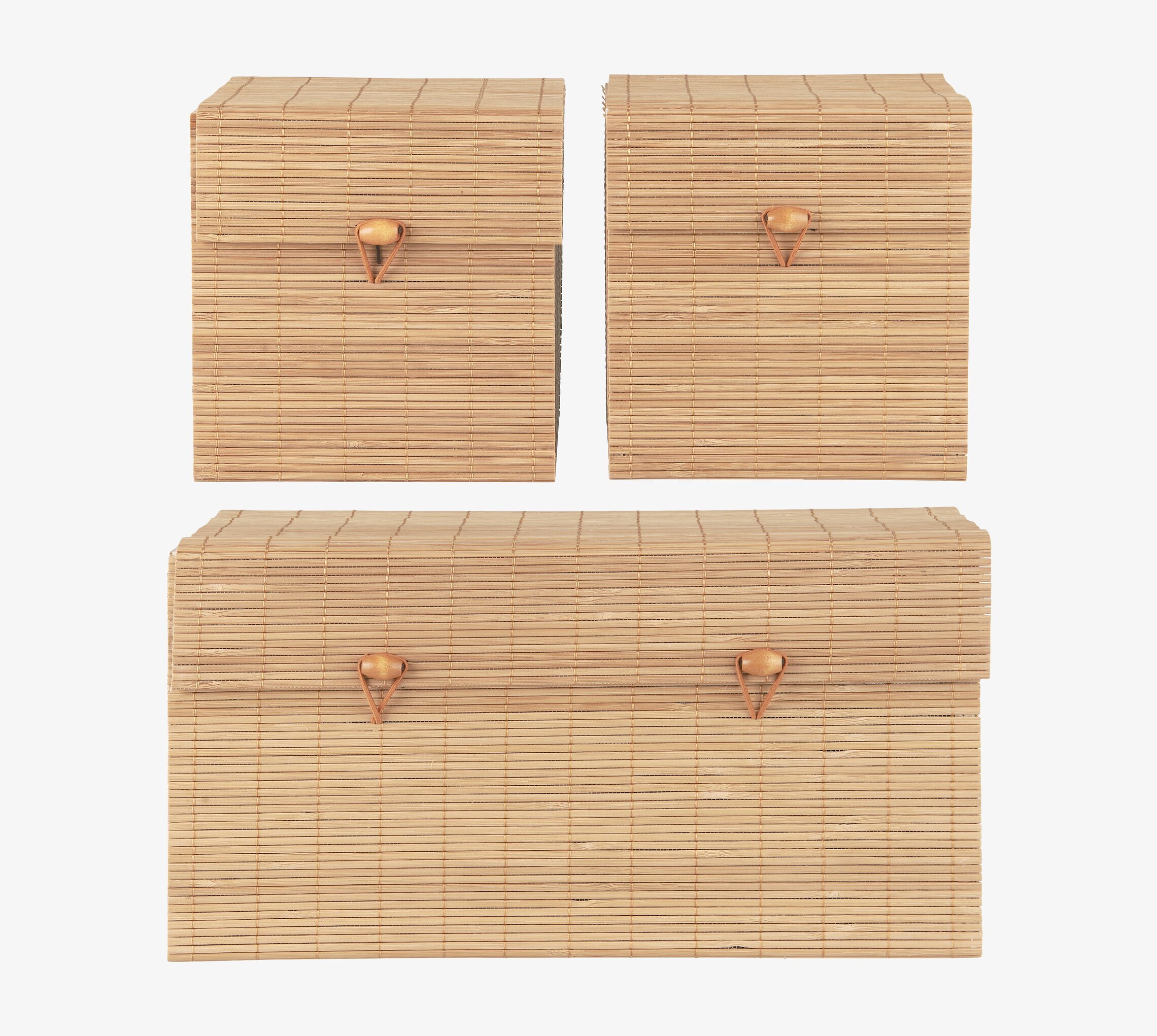 Förvaringslåda Bambu Set/3 Natur från IB Laursen