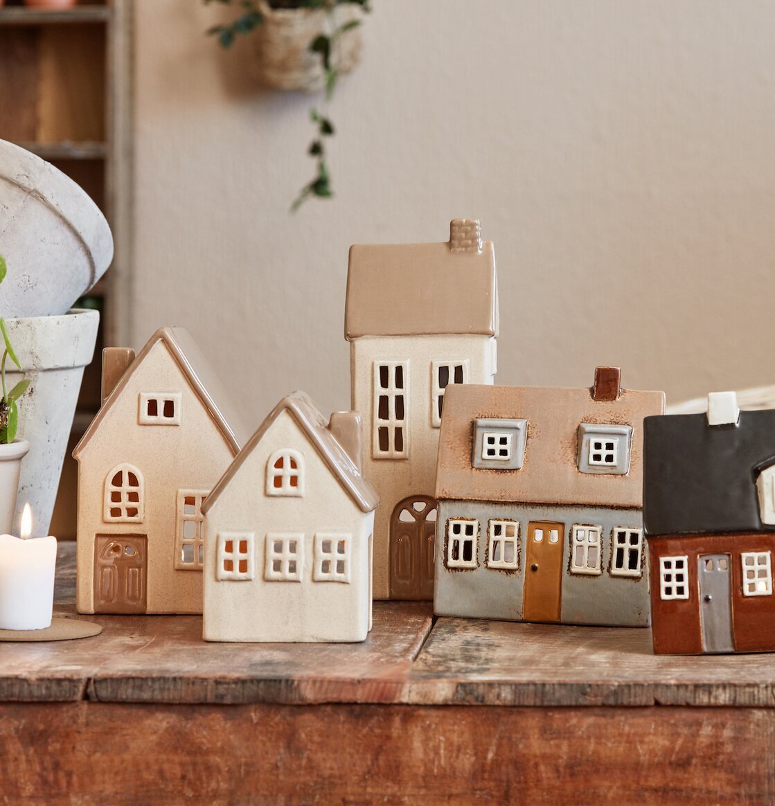 Ljuslykta Keramikhus Liten Natur från IB Laursen på träyta