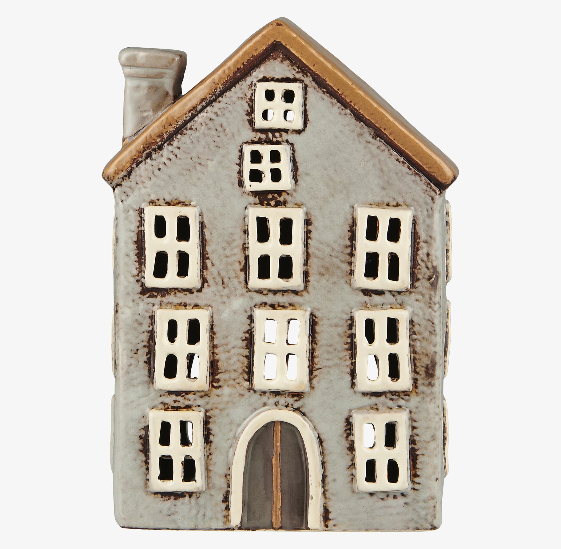 Ljuslykta Nyhavn Grå från IB Laursen, keramik, husformad