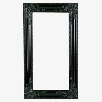 Bild av elegant svart barockram med detaljerade ornament