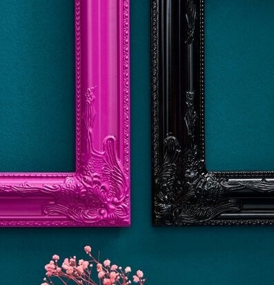 Bild av dekorativa ramar i barockstil och kontrast