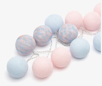 Bild av pastellfärgad ljusslinga för heminredning