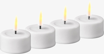 Foto av vita LED-värmeljus för säker heminredning