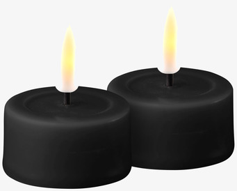 Bild av eleganta svarta LED-värmeljus i minimalistisk stil