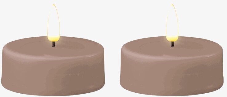 Stora Värmeljus LED Rose 2-Pack från Deluxe Homeart