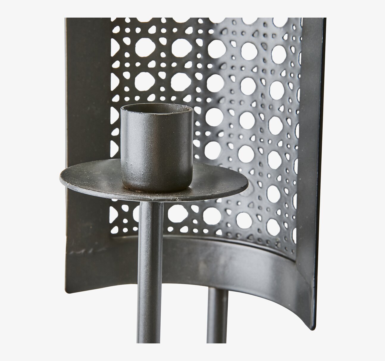 Väggljushållare Svart/Grå från Affari med perforerad design