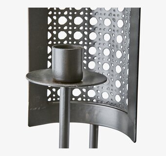 Bild av stilren väggljushållare i svart och grått