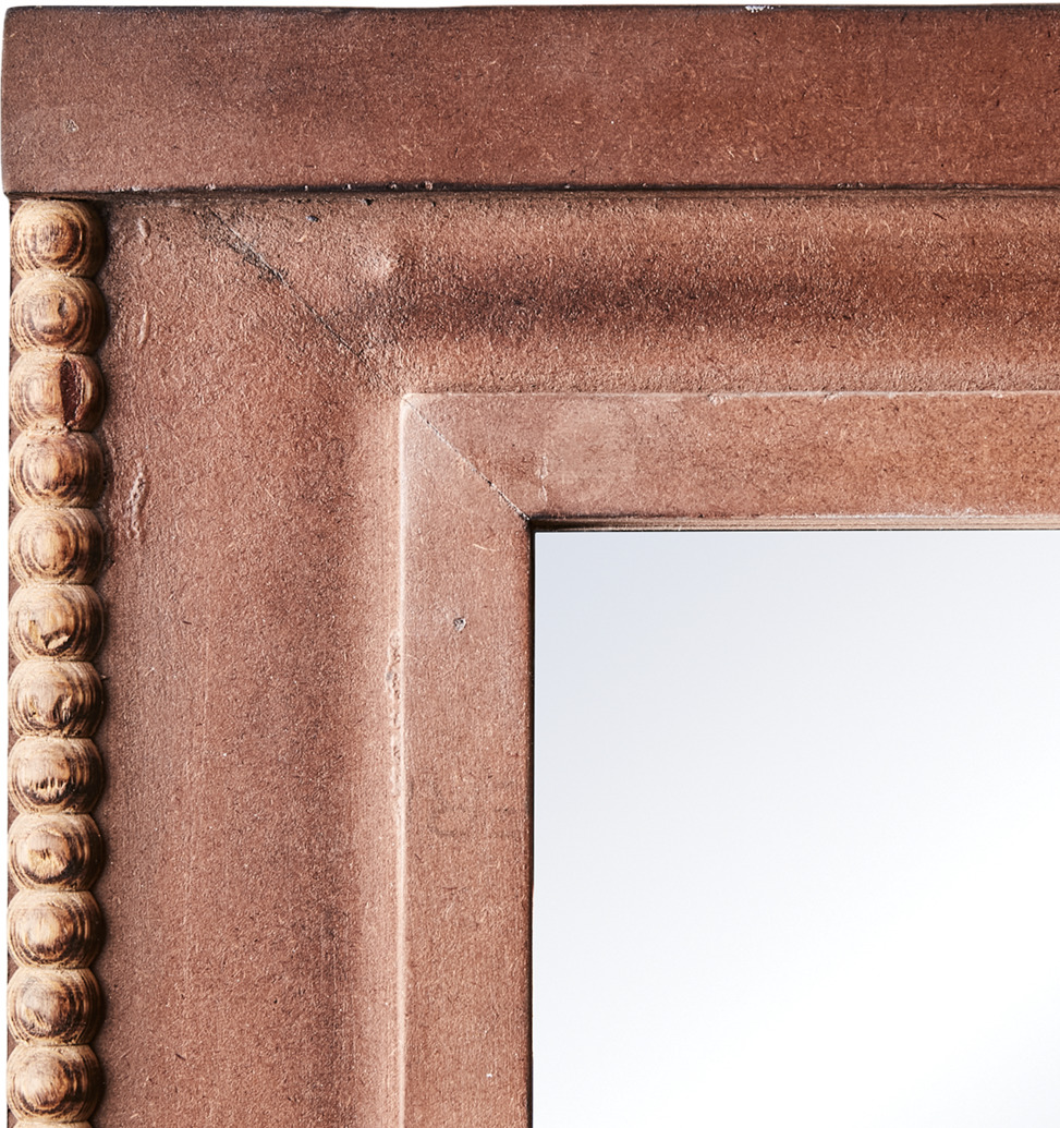 Carve Spegel Brun från Affari med brun rustik ram och detaljer