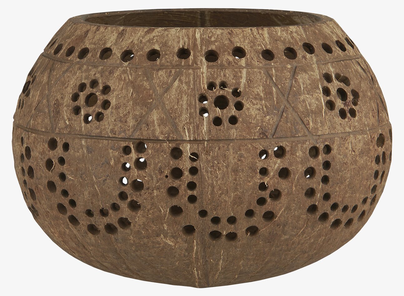 Lykta Kokosnöt från IB Laursen med utskurna mönster