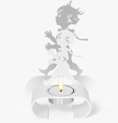 Bild av dekorativ värmeljushållare med silhuett