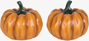 Bild av dekorativ orange pumpa för höstdekoration