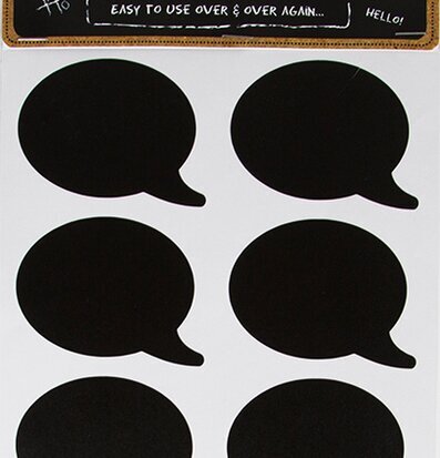 Bild av svarta pratbubblor för kreativ heminredning