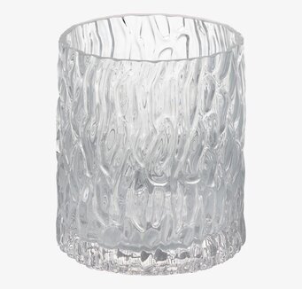 Foto av en stor ljuslykta med bubbligt mönster